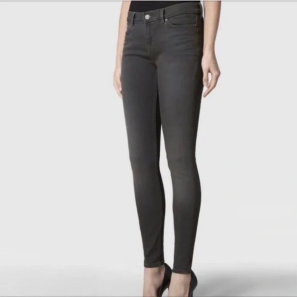 All Saints Tex Ashby Skinny Jean Size 27 Washed Black Grey
